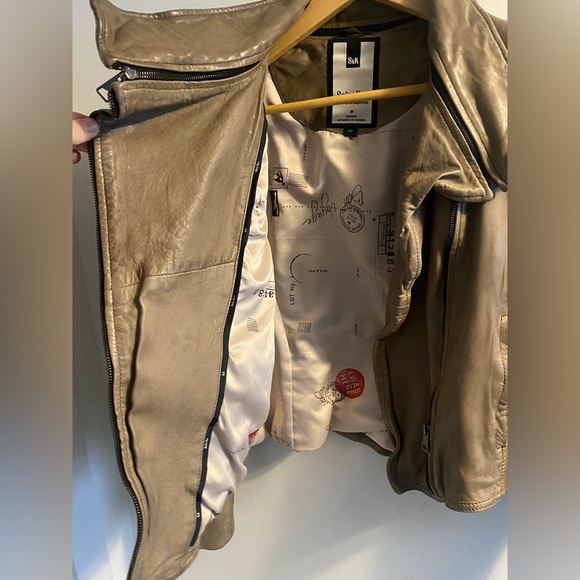 Soia & Kyo Tan Leather Moto Jacket - Picture 3 of 7